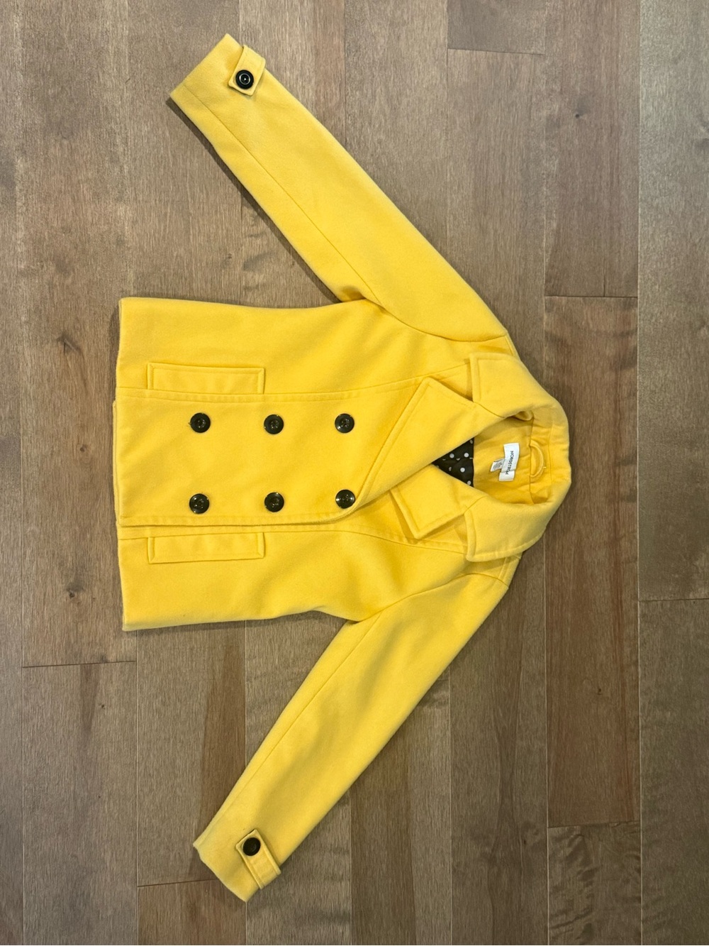 Nordstrom Yellow Double-Breasted Kids Peacoat